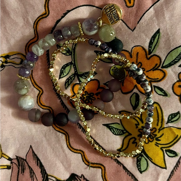 Kinsley Armelle Jewelry - Kinsley Armelle amethyst beaded bracelets never worn